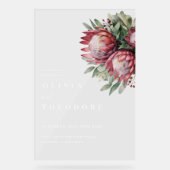 Aquarelle de Protea autochtone Boho floral Botaniq (Recto)