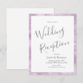 Aquarelle de prune Invitation Abstraite (Devant / Derrière)