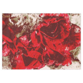 Aquarelle de rose rouge de nappe (Devant (Horizontal))