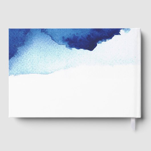 Aquarelle de script moderne Indigo Blue (Verso)