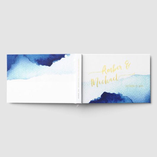 Aquarelle de script moderne Indigo Blue (Complet)