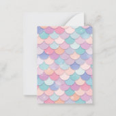 Aquarelle de sirène Invitation d'anniversaire (Dos)