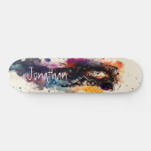 Aquarelle de skateboard Astronaut volant (Horz)