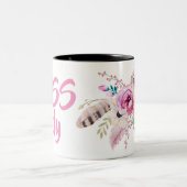 Aquarelle de tasse de Madame de patron florale (Centre)