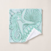 Aquarelle de tortue de mer Aqua ID751 (Gant de toilette)