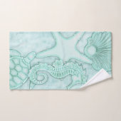 Aquarelle de tortue de mer Aqua ID751 (Serviette à main)