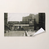 AQUARELLE DE TRAIN DE CHARIOT À MARCHÉ DE (Serviette à main)