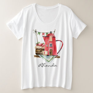 Aquarelle de Whimsal Fairytale Tea Kettle House