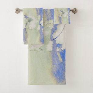 Aquarelle Décadante En Vert Et Bleu Pâles