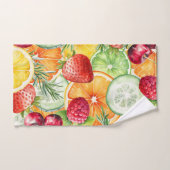 Aquarelle Décor Fruit Été (Serviette à main)
