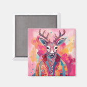 Aquarelle Deer Magnet (Recto/Verso)