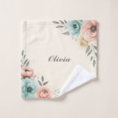 Aquarelle délicate Fleurs Sketchy (Gant de toilette)