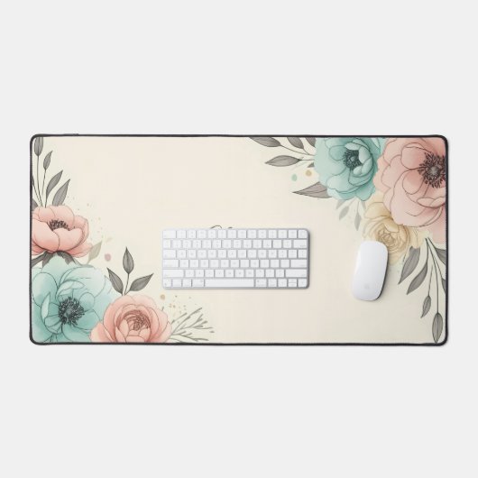 Aquarelle délicate Fleurs Sketchy (Clavier et souris)