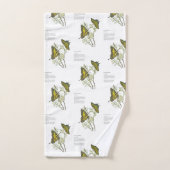 Aquarelle délicate Jaune Swallowtail (Serviette à main)