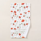 Aquarelle délicieuse Poppies sauvages (Serviette à main)