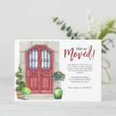 Aquarelle déplacée Weve Faire-part porte rouge (Debout devant)