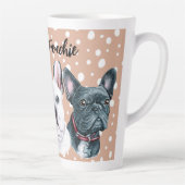 Aquarelle des Bulldogs français Latte Mug (Droite)
