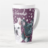 Aquarelle des Bulldogs français Latte Mug (Angle droit)