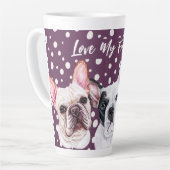 Aquarelle des Bulldogs français Latte Mug (Angle gauche)