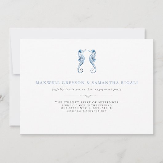 Aquarelle des Invitations de l'engagement sur la p (Devant)