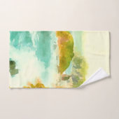 Aquarelle des vagues écrasantes (Serviette à main)