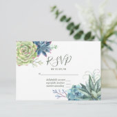 Aquarelle Désert Cactus Succulentes Mariage RSVP (Debout devant)