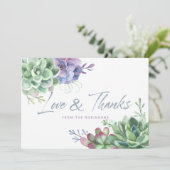 Aquarelle Désert Cactus Succulents Merci (Debout devant)