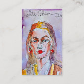 Aquarelle Design Cartes de visite Moderne (Devant)