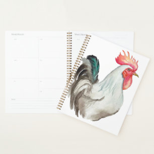 Aquarelle dessinée à la main d'un coq