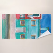 Aquarelle dessinée à la main paysage Italie (Serviette de bain)