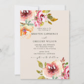 Aquarelle d'été Floral Garden Mariage Invitation (Devant)