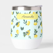 Aquarelle d'été frais citrons Nom personnalisé (Gauche)