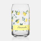 Aquarelle d'été frais citrons Nom personnalisé (Recto)