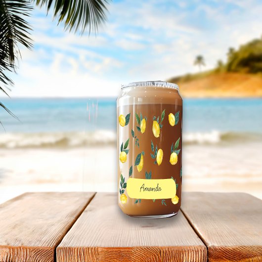 Aquarelle d'été frais citrons Nom personnalisé