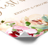 aquarelle d'été jardin fleuri Mariage livre d'or (Coin)