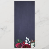 Aquarelle d'hiver botanique marine menu mariage (Dos)