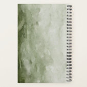 Aquarelle d'hiver moderne Forêt verte avec neige (Dos)