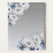 Aquarelle d'hiver Monogramme floral personnalisé (Dos)