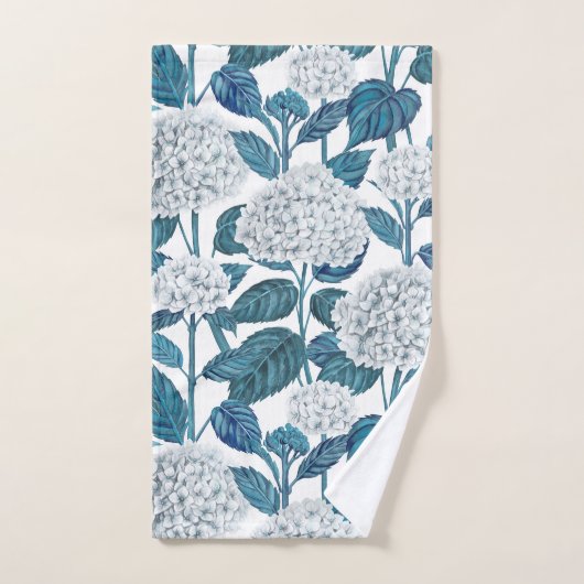 Aquarelle d'hydrangée blanche (Serviette à main)