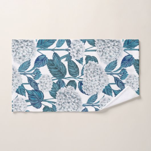 Aquarelle d'hydrangée blanche (Serviette à main)