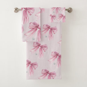 Aquarelle diamant Coquette rose Bow