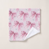 Aquarelle diamant Coquette rose Bow (Gant de toilette)