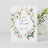Aquarelle diamant marguerite invitation douche nup (Debout devant)