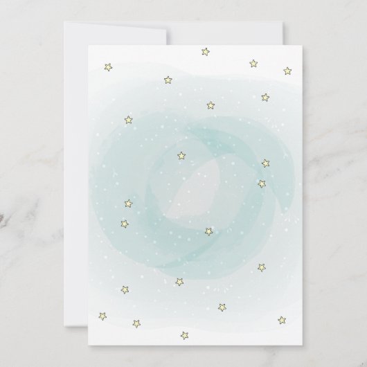 Aquarelle Dino, Gâteau, Présente Invitation (Dos)