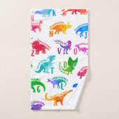 Aquarelle Dinosaure Alphabet Dino coloré enfants (Serviette à main)