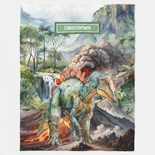 Aquarelle Dinosaure Anniversaire Couverture Person (Devant)
