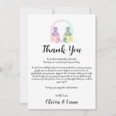 Aquarelle Dinosaure Carte de remerciements de révé (Devant)