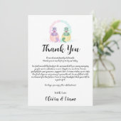 Aquarelle Dinosaure Carte de remerciements de révé (Debout devant)