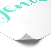 Aquarelle Dinosaure Genre Reveal Affiche de bienve (Coin)