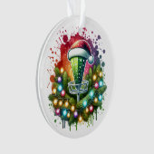 Aquarelle Disque Golf Thème Noël Personnalisé (devant)